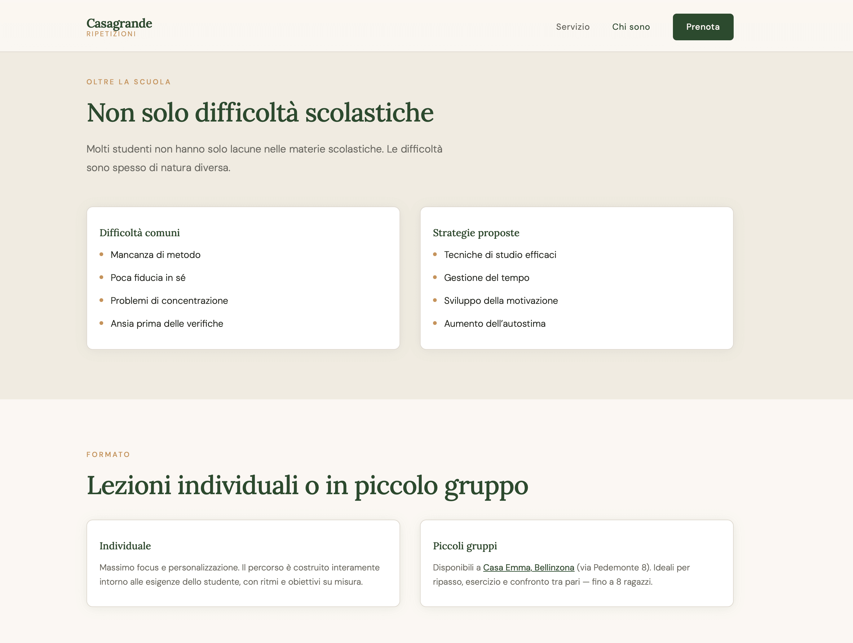Pagina Chi Sono